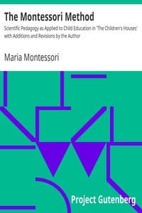 Sampul buku The Montessori Method karya Maria Montessori, edisi Project Gutenberg
